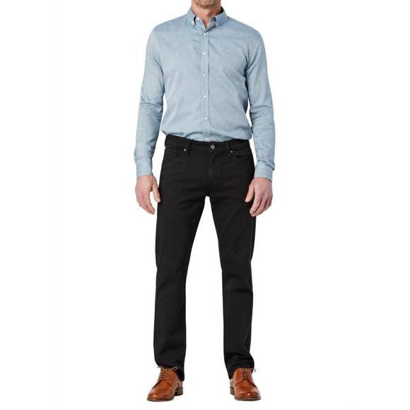 NEW 34 HERITAGE men's courage straight leg jeans in select double black